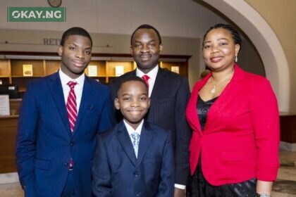 Tanitoluwa Adewumi and his family