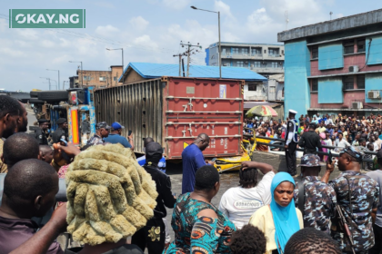 Scene of the accident in Ojuelegba, Lagos State