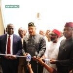 L-R: HRH Etubum Oku Ekpeyong Oku; Prof Ikpeme Ikpeme, Chief Medical Director, University of Calabar Teaching Hospital (UCTH); Prof. Emem Bassey, rep of the Minister of Health and CMD, University of Uyo Teaching Hospital; Barr. Emeka Akwaka, rep. of UCTH Board Chairman; Andy Odeh, NLNG’s General Manager, External Relations and Sustainable Development; and Iwokiri Aprioku, Head, Public Relations at NLNG during the commissioning of the Neurosurgical & Stroke Centre at UCTH under NLNG’s Hospital Support Programme in Calabar…today.