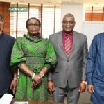 L - R: Nafisa Rugga, Head, Digital Media, Nigerian Communications Commission (NCC); Oscar Kalu, Director, Programmes and Organisation, National Civil Society Council of Nigeria (NCSCN); Nnena Ukoha, Head, Corporate Communications, NCC; Reuben Muoka, Director, Public Affairs, NCC; Amb. Blessing Akinlosotu, Executive Director, NCSCN and Dr. Omoniyi Ibietan, Head, Media Relations, NCC, during a courtesy visit by the NCSCN to the Commission to seek areas of collaboration in Abuja recently.