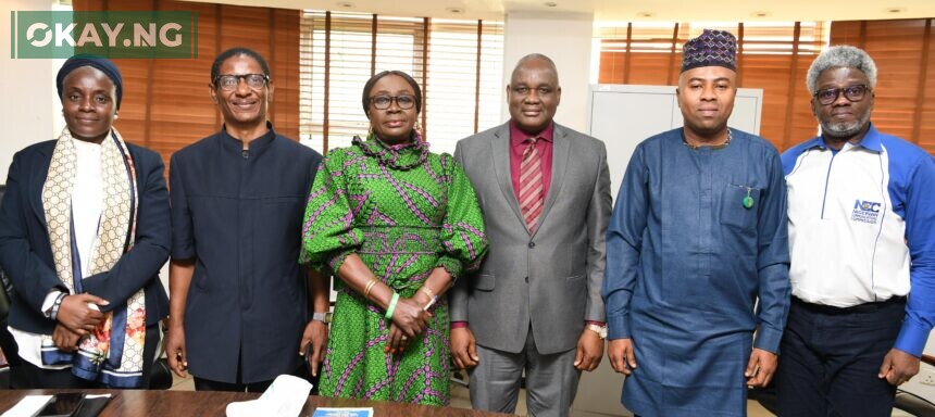 L - R: Nafisa Rugga, Head, Digital Media, Nigerian Communications Commission (NCC); Oscar Kalu, Director, Programmes and Organisation, National Civil Society Council of Nigeria (NCSCN); Nnena Ukoha, Head, Corporate Communications, NCC; Reuben Muoka, Director, Public Affairs, NCC; Amb. Blessing Akinlosotu, Executive Director, NCSCN and Dr. Omoniyi Ibietan, Head, Media Relations, NCC, during a courtesy visit by the NCSCN to the Commission to seek areas of collaboration in Abuja recently.