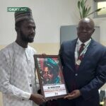L-R: : Yakubu Gontor, Director, Financial Services, Nigerian Communications Commission (NCC) being presented with Shield of Niger Northern Youth Award by Bilal Mohammed, Vice President, Northern Youth Council of Nigeria, in Abuja recently.