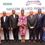 L-R: Non-Executive Director, NASCON Allied Industries Plc, Knut Ulvmoen; Executive Director Commercial, NASCON Allied Industries Plc, Fatima Aliko-Dangote; Non-Executive Director, NASCON Allied Industries Plc, Olakunle Alake; Independent Non-Executive Director, NASCON Allied Industries Plc; Prof. Chris Ogbechie; Chairperson, NASCON Allied Industries Plc, 'Yemisi Ayeni; Acting Managing Director, NASCON Allied Industries Plc, Thabo Mabe; Non-Executive Director, NASCON Allied Industries Plc, Abdu Dantata; Non-Executive Director, NASCON Allied Industries Plc, Fatima Wali-Abdurrahman; and Non-Executive Director, NASCON Allied Industries Plc, Sada Ladan-Baki, at the 2022 Annual General Meeting (AGM) of NASCON Allied Industries Plc, in Lagos on Friday, May 26, 2023.