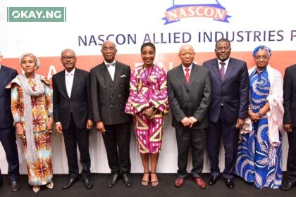 L-R: Non-Executive Director, NASCON Allied Industries Plc, Knut Ulvmoen; Executive Director Commercial, NASCON Allied Industries Plc, Fatima Aliko-Dangote; Non-Executive Director, NASCON Allied Industries Plc, Olakunle Alake; Independent Non-Executive Director, NASCON Allied Industries Plc; Prof. Chris Ogbechie; Chairperson, NASCON Allied Industries Plc, 'Yemisi Ayeni; Acting Managing Director, NASCON Allied Industries Plc, Thabo Mabe; Non-Executive Director, NASCON Allied Industries Plc, Abdu Dantata; Non-Executive Director, NASCON Allied Industries Plc, Fatima Wali-Abdurrahman; and Non-Executive Director, NASCON Allied Industries Plc, Sada Ladan-Baki, at the 2022 Annual General Meeting (AGM) of NASCON Allied Industries Plc, in Lagos on Friday, May 26, 2023.