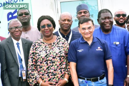 L--R, Vice - Chancellor of Lagos state University of Science and Technology Ikorodu, Prof. Olumuyiwa Odunsanya, Vice - Chancellor Lagos state University Ojo, Prof. Ibiyemi Olatunji - Bello, Managing Director/ CEO, Dangote Fertilizer, Vishawajit Sinha, Secretary of Committee of Vice - Chancellors of Nigeria, Prof. Yakubu Ochefu, During the Committee of Vice - Chancellors of Nigerian Universities, Visit Dangote Fertilizer Limited plant Lekki on Thursday 20th July 2023.