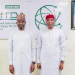 The Director-General, National Information Technology Development Agency, Kashifu Inuwa CCIE & the President of Chartered Institute of Forensic and Certified Fraud Investigator of Nigeria (CIFCFIN), Dr. Iliyasu Gashinbak after the Courtesy Call.