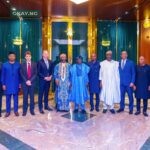 President Bola Tinubu (GCFR) with members of Nigeria LNG Limited’s Board of Directors after a visit to the President at the State House…recently.