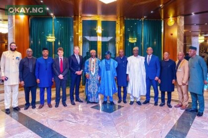 President Bola Tinubu (GCFR) with members of Nigeria LNG Limited’s Board of Directors after a visit to the President at the State House…recently.