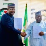 From Left: Prof. Umar Danbatta, Executive Vice Chairman/Chief Executive Officer, Nigerian Communications Commission and Dr. Dasuki Arabi, Director General, Bureau of Public Service Reform, during the Memorandum of Understanding (MOU) signing ceremony to strengthen collaborations between the agencies at the NCC’s Head Office in Abuja recently (26th July 2023).