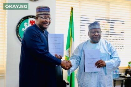 From Left: Prof. Umar Danbatta, Executive Vice Chairman/Chief Executive Officer, Nigerian Communications Commission and Dr. Dasuki Arabi, Director General, Bureau of Public Service Reform, during the Memorandum of Understanding (MOU) signing ceremony to strengthen collaborations between the agencies at the NCC’s Head Office in Abuja recently (26th July 2023).