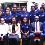 L-R: Group Head, Learning and Development, Dangote Industries Limited, Felicia Onyechi; Managing Director, Dangote Packaging Limited, Sai Prakash; Group Chief, Human Resources Officer, Dangote Industries Limited, Nglan Niat; one of the graduate trainee; Acting Group Chief, HSSE & Sustainability, Dangote Industries Limited, James Adenuga; and Group Head, Dangote Academy, Nwaji Jibunoh, with some of the Graduate Trainees at the Dangote Graduate Trainee Induction/inauguration Programme, held in Lagos on Monday, September 18, 2023