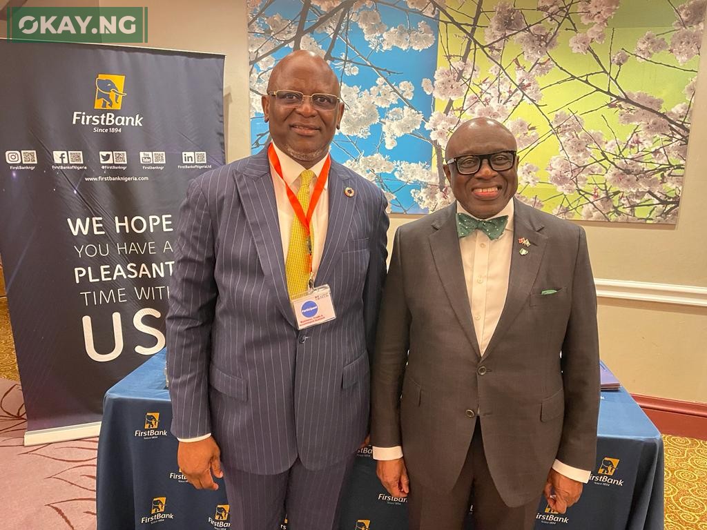 L-R: Dr Adesola Adeduntan, CEO, FirstBank Group with HE Adeyinka Asekun Nigerian High Commissioner to Canada during the Africa International Trade Exhibition, New York, held on the sidelines of the 78th Session of UN General Assembly (UNGA 78), last week.