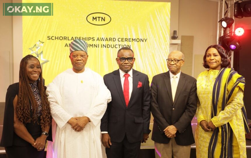 L-R: Executive Secretary, MTN Foundation, Odunayo Sanya; Chairman, MTN Foundation, Chief Julius Adelusi-Adeluyi OFR; Special Adviser to the Governor of Lagos State on Taxation and Revenue, Abdulkabir Ogungbo; Director, MTN Foundation, Dennis Okoro and Director, Admin and Human Resource, SSG Office, Omotayo Gbajabiamila-Olamona at the MTN Scholarship Award Ceremony held in Lagos on September 19, 2023.