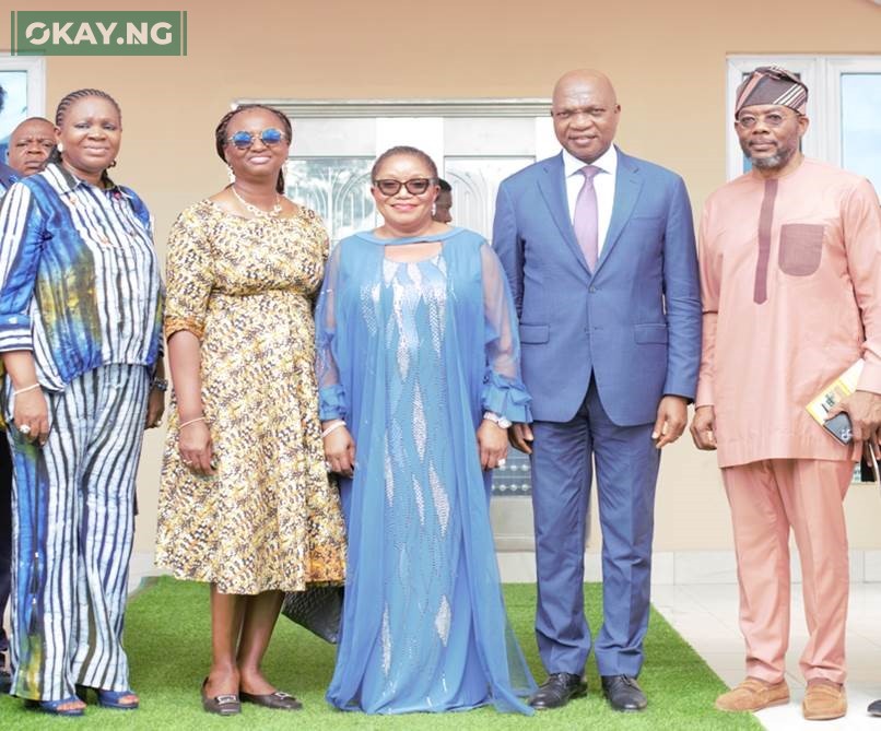 From right: Former General Manager, Sustainable Development & Community Relations, The Shell Petroleum Development Company of Nigeria (SPDC), Mr. Nedo Osayande; Country Chair, Shell Companies in Nigeria, & Managing Director, SPDC, Mr. Osagie Okunbor; Vice Chancellor, University of Benin, Professor Lilian Salami; Managing Director, Shell Nigeria Exploration & Production Company Limited (SNEPCo), Mrs. Elohor Aiboni; and Special Adviser on Strategy, Policy, Projects and Performance Management to The Governor of Edo State, Mrs. Sarah Esangbedo Ajose-Adeogun…at the ceremony to handover a new building built by SPDC for the Centre of Excellence in Geosciences & Petroleum Engineering at the University of Benin recently