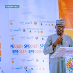 Group CEO, NNPC Ltd., Mr. Mele Kyari delivers a Keynote Address on Industry Operations with the theme, "Stability in the Energy Sector: Integrated Strategies for Infrastructure, Transportation and Security," during the 2024 edition of Society of Petroleum Engineers Oloibiri Lecture Series and Energy Forum (SPE OLEF) held in Abuja, on Thursday.