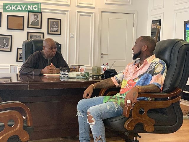 Davido and his father, Chief Adedeji Adeleke