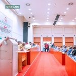 GCEO NNPC Ltd, Mr. Mele Kyari addresses an interactive session of the Senate ad-hoc committee investigating alleged economic sabotage in the Nigerian Petroleum Industry, held at the National Assembly on Wednesday.