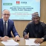 L-R: Mr. Luigi Fava, Chairman FAVA, and Abdul Samad Rabiu, Chairman BUA Foods Plc. during the signing event on Tuesday, 24 September 2024.