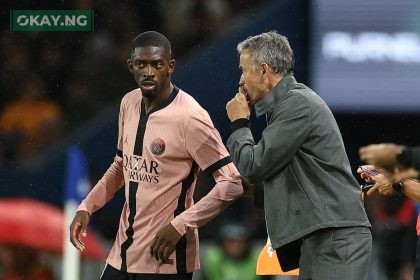 Ousmane Dembele and Luis Enrique