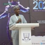 DG NITDA Kashif Inuwa represented by the Director, e-Government and Digital Economy Development Department, Engr Salisu Kaka, delivering the keynote address at the Tokenized Economy 2024, Real-World Assets Tokenization conference