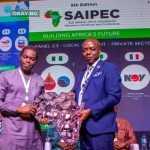 General Manager, Nigerian Content Development, The Shell Petroleum Development Company of Nigeria Limited (SPDC), Olanrewaju Olawuyi and Chairman, Petroleum Technology Association of Nigeria (PETAN), Wole Ogunsanya at the 9th Sub-Saharan Africa International Petroleum Exhibition and Conference (SAIPEC) in Lagos on Wednesday